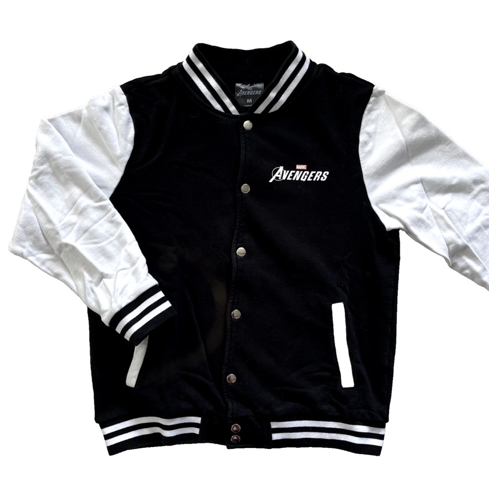 Marvel Avengers Varsity Jacket White Black Medium Unisex Dev Team Gift